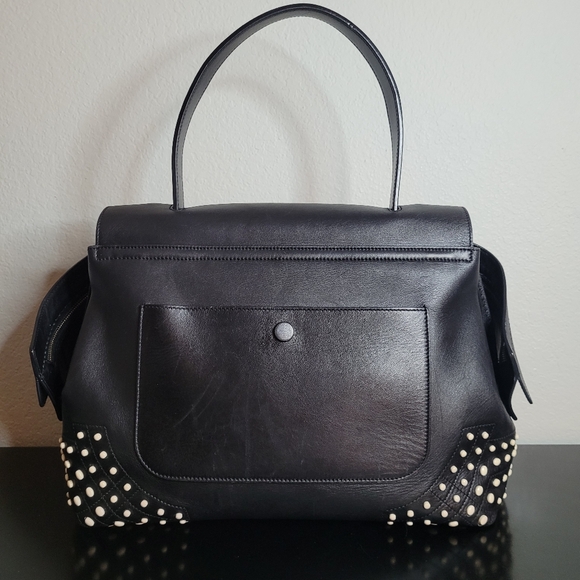 TODS Wave Gommini Black Leather Satchel - Picture 4 of 16